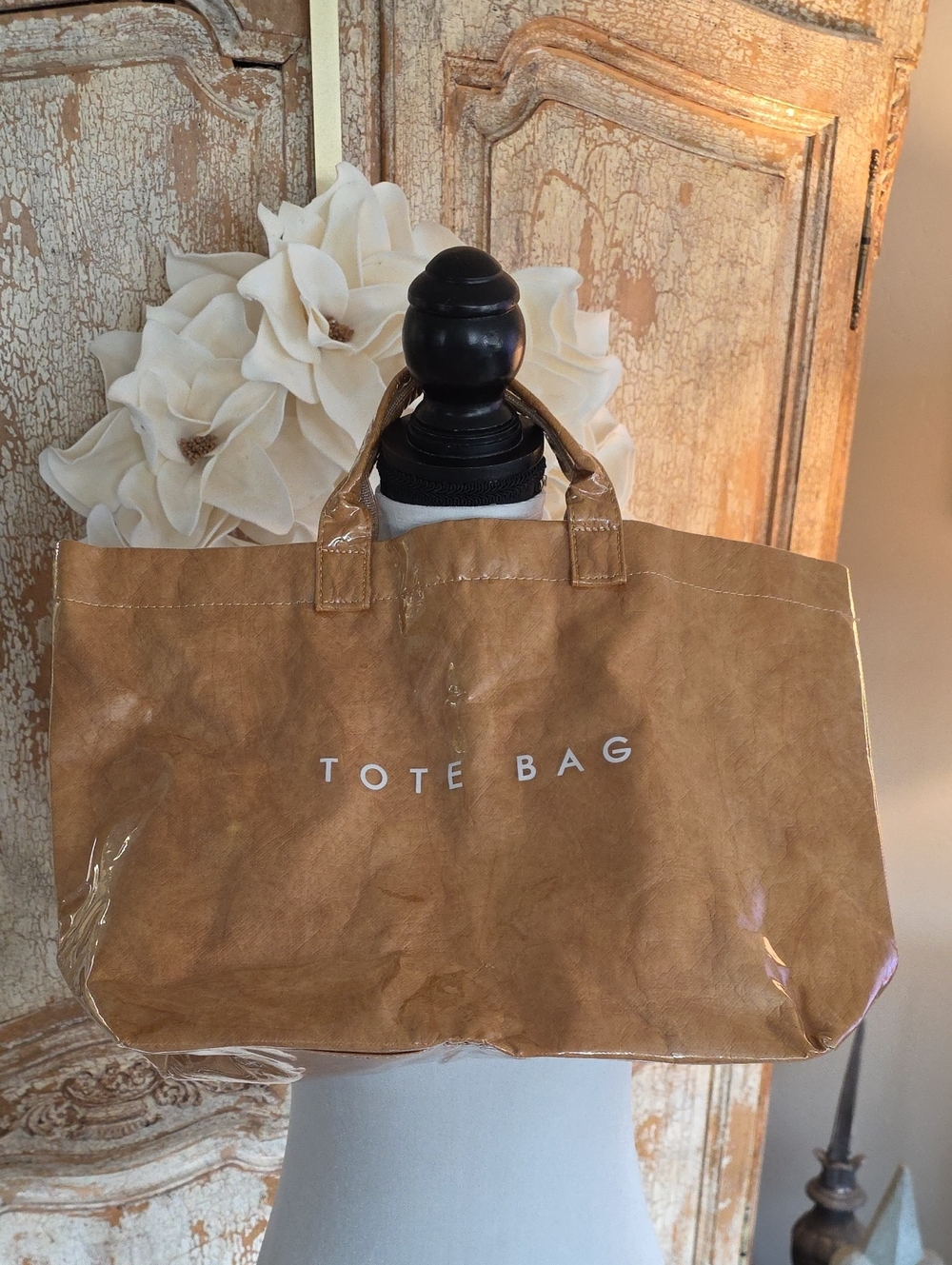 Tote Bag - Brown Vinyl Shopper